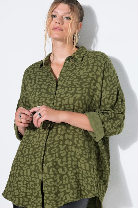 Musselin-Hemd, Oversize Shape, Leo