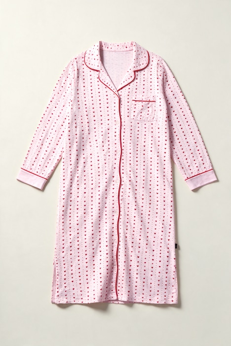 Nachthemd, Pyjama-Look, Herzen, Zierpaspel