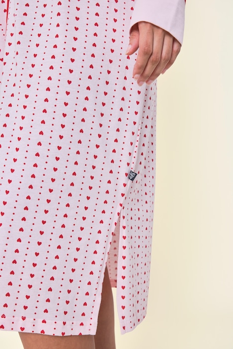 Nachthemd, Pyjama-Look, Herzen, Zierpaspel