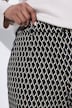Pantalon Jacquard motif graphique, jambe étroite et taille confortable