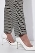Pantalon Jacquard motif graphique, jambe étroite et taille confortable