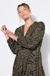 Maxikleid, Zebra-Print, Volants, Langarm