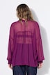 Bluse, Oversize Shape, Chiffon, Struktur-Punkte, Ballon-Langarm