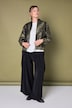 Blouson, Boxy Shape, Zebra-Jacquard, elastischer Saum