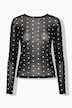 Longsleeve, Slim Shape, Mesh, Dots