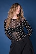 Longsleeve, Slim Shape, Mesh, Dots