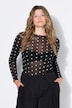 Longsleeve, Slim Shape, Mesh, Dots