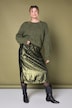 Rok, straight pasvorm, matte pailletten, elastische tailleband