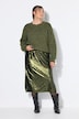 Rok, straight pasvorm, matte pailletten, elastische tailleband