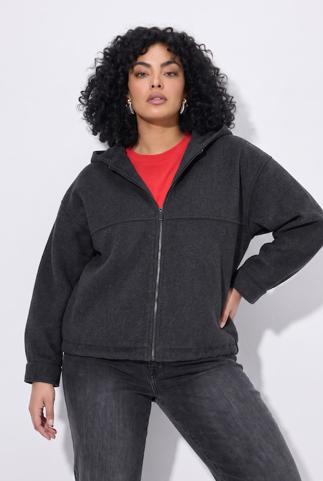 Oversized jas, oversized, capuchon, kort