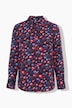 Hemdbluse, Straight Shape, Berries-Muster