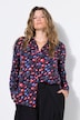 Hemdbluse, Straight Shape, Berries-Muster