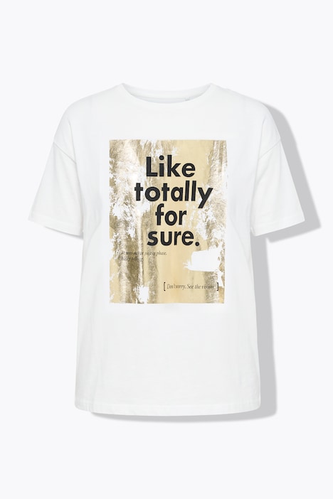 T-Shirt, oversized, Metallic Statement, Halbarm