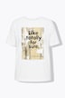 T-Shirt, oversized, Metallic Statement, Halbarm