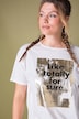 T-Shirt, oversized, Metallic Statement, Halbarm