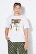 T-Shirt, oversized, Metallic Statement, Halbarm