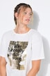T-Shirt, oversized, Metallic Statement, Halbarm