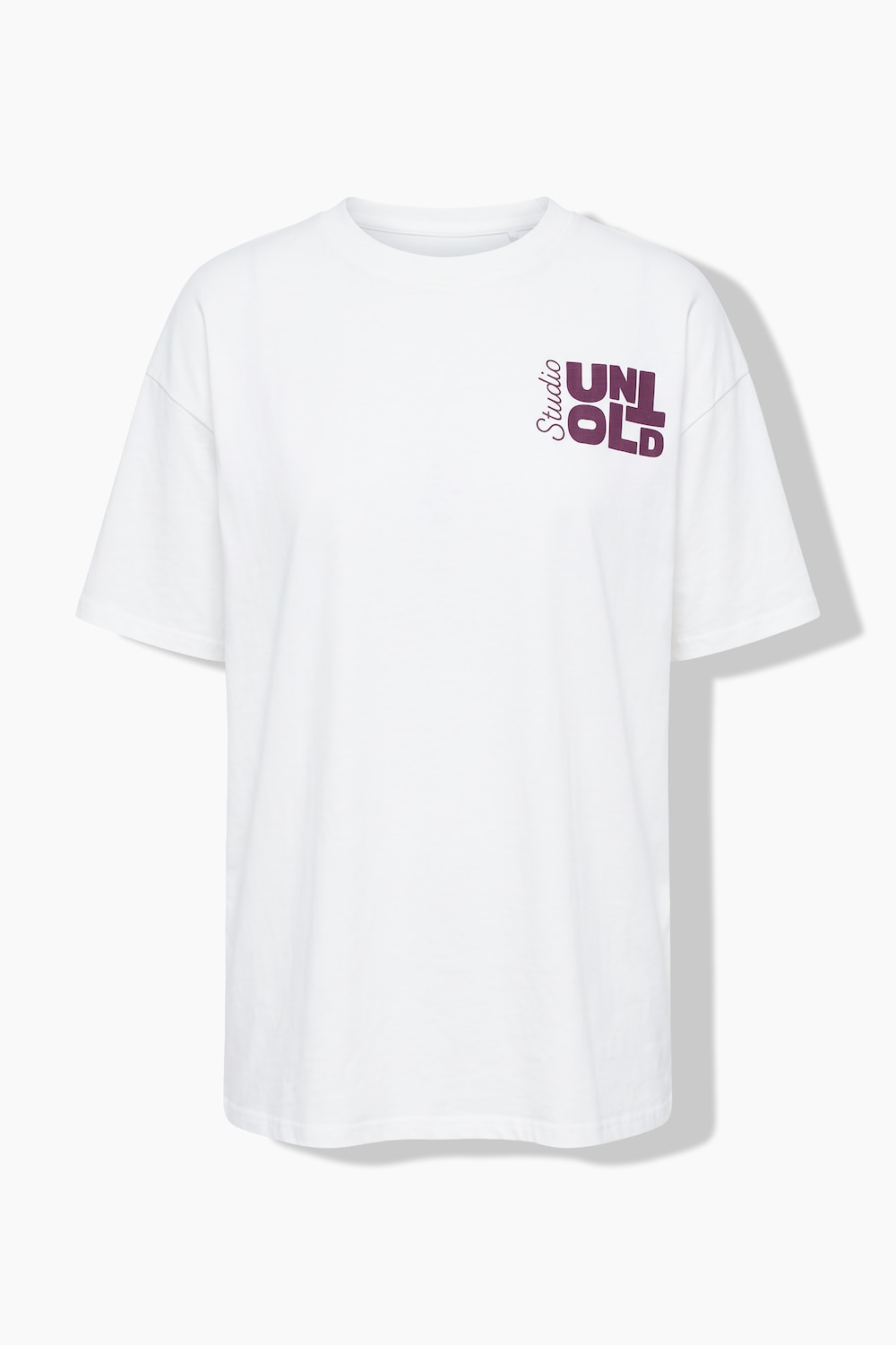 T-Shirt, oversized, Statement-Print vorne und hinten