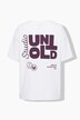 T-Shirt, oversized, Statement-Print vorne und hinten