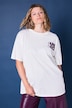 T-Shirt, oversized, Statement-Print vorne und hinten