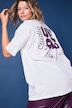 T-Shirt, oversized, Statement-Print vorne und hinten