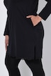 Longshirt, Spitze, A-Linie, V-Ausschnitt, Langarm, Taschen