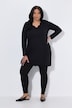 Longshirt, Spitze, A-Linie, V-Ausschnitt, Langarm, Taschen
