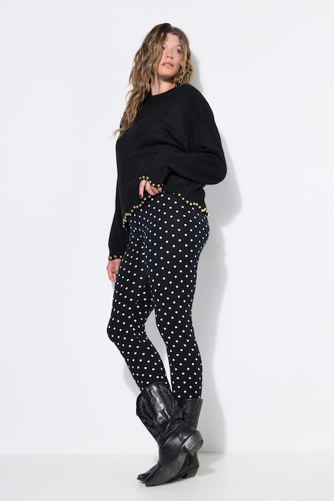 Leggings, Tight Fit, Dots, Elastikbund