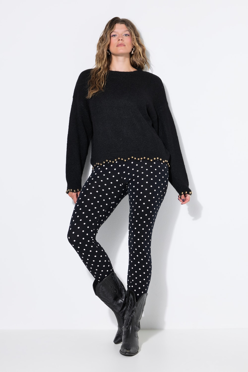 Leggings, Tight Fit, Dots, Elastikbund