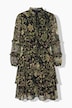 Chiffonkleid, Minilänge, Blumenprint, Rüschen, weiter Langarm