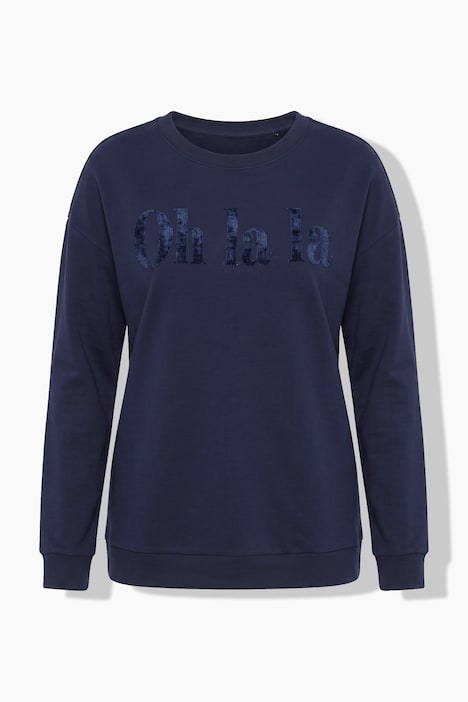 Sweatshirt, Boxy Fit, Flock-Schriftzug