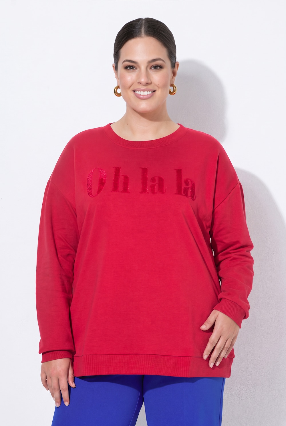 Sweatshirt, boxy fit, flockprint
