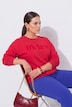 Sweatshirt, Boxy Fit, Flock-Schriftzug