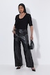 Lederhose Rose, gerades Bein, Nappaleder, Komfortbund
