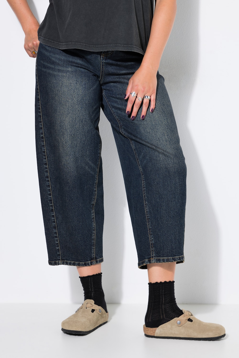 Barrel- jeans, vide barrel-ben, 5 lommer