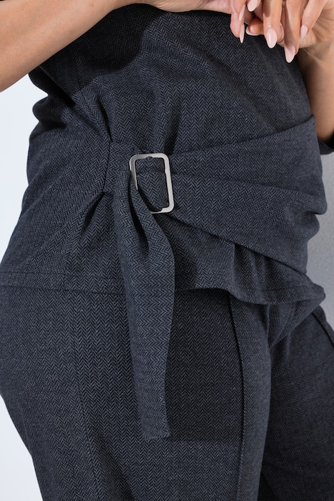Shirt, Zierschnalle, Rundhals, Classic, 3/4-Arm