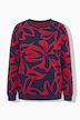 Sweatshirt, Boxy Fit, Blumenmuster, Langarm