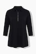 Punto-Shirt, Hemdkragen, Reißverschluss, 3/4-Arm