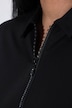 Punto-Shirt, Hemdkragen, Reißverschluss, 3/4-Arm