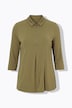 Punto-Shirt, Hemdkragen, Reißverschluss, 3/4-Arm