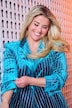 Fluwelen blazer, tailored fit, glittersteentjes, reverskraag
