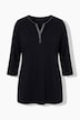 Shirt, Ziersteine, Tunika-Ausschnitt, 3/4-Arm, Pima Cotton
