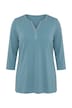 Shirt, Ziersteine, Tunika-Ausschnitt, 3/4-Arm, Pima Cotton