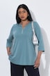 Shirt, Ziersteine, Tunika-Ausschnitt, 3/4-Arm, Pima Cotton