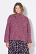 Pullover, Oversize Shape, Rippstrick, Stehkragen