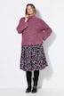 Pullover, Oversize Shape, Rippstrick, Stehkragen