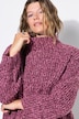 Pullover, Oversize Shape, Rippstrick, Stehkragen