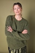 Pullover, Oversize Shape, Melangestrick, Glitzereffekt