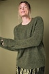 Pullover, Oversize Shape, Melangestrick, Glitzereffekt
