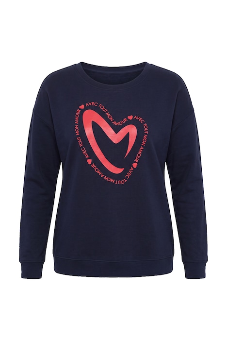 Sweatshirt, Boxy Fit, Herz, Langarm
